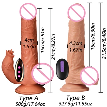 Lick Dildo Vibrator for Women Remote Control Heating Telescopic Dildo Tongue Licking Clitoral Stimulation Vagina Massage Penis 2