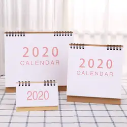 Простой 2020 устанавливаемый на стол двойная рулонная бумага календарь с заметками ежедневный планировщик таблицы годовой стол дня