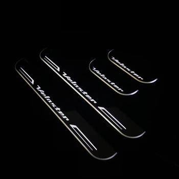 

LYQ led moving door scuff for Hyundai Veloster ynamic door sill plate welcome lamp lining overlay Flow/fixed light