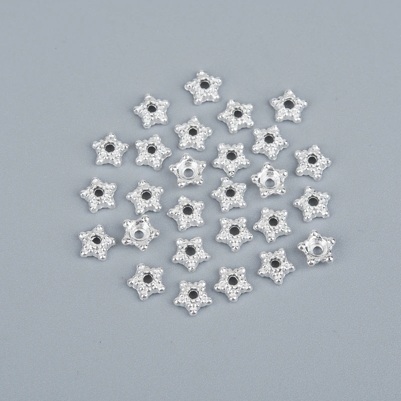

Free Shipping! 500 Silver Plated Flower Bead Caps Findings 5mm (B12521)