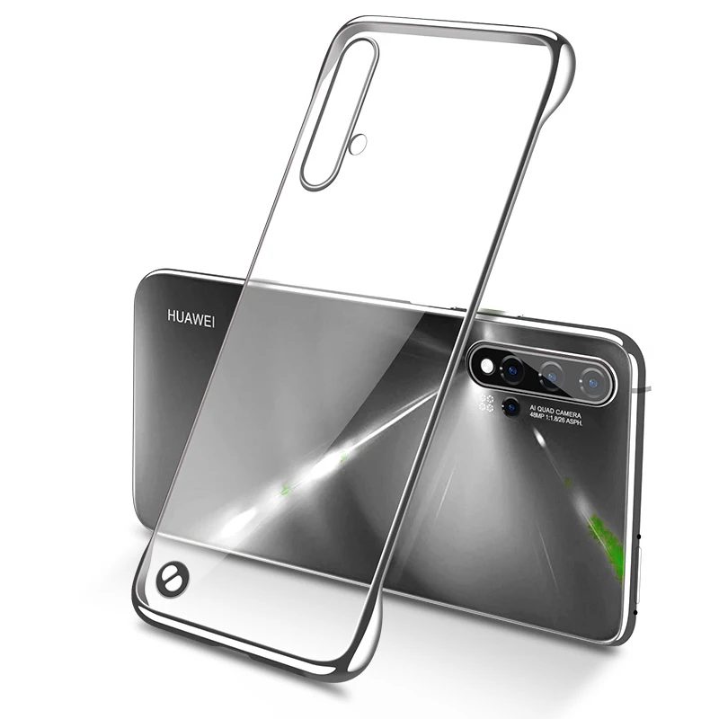 Для huawei P30 lite P20 Pro mate 20 Honor 20 Pro Nova 5 5i Pro защитная задняя панель HD жесткий прозрачный безрамочный жесткий чехол из поликарбоната - Цвет: Серебристый