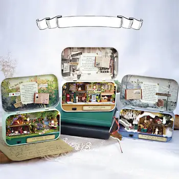 

Box Theatre Dollhouse Furniture Miniature Toy DIY Miniature Doll House Furnitures Wooden House For Children Birthday Gift