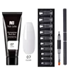 Poly Nail Gel Set Acrylic UV Gel Kit 15ml Clear Crystal Builder Colors  with Nail pusher Gel Nail Polish for Nail Extensions Set 3