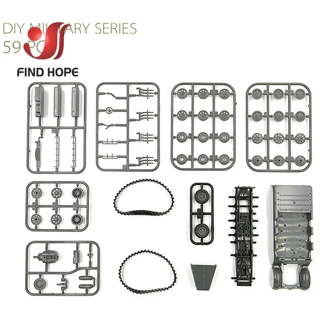 1:72 Sd.Kfz. 7 Half-Track Military Vehicle Plastic Assembly Model Armored Car +10Pcs Mini Soldiers 2