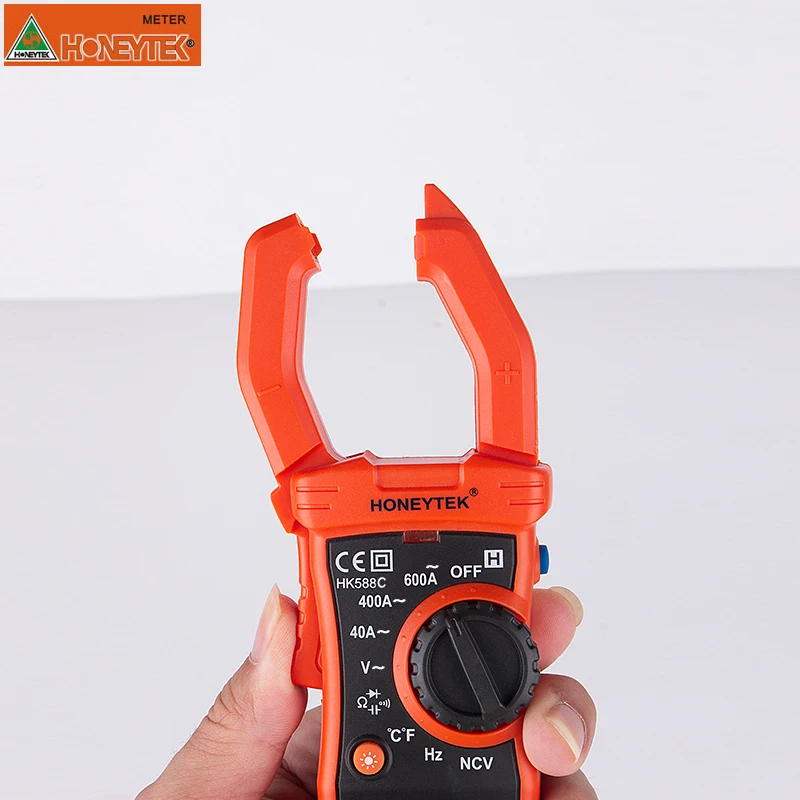 HONEYTEK True RMS Multimeter Current Clamp Meter AC DC Current Voltage Tester Clamps Capacitor Tester esr Meter