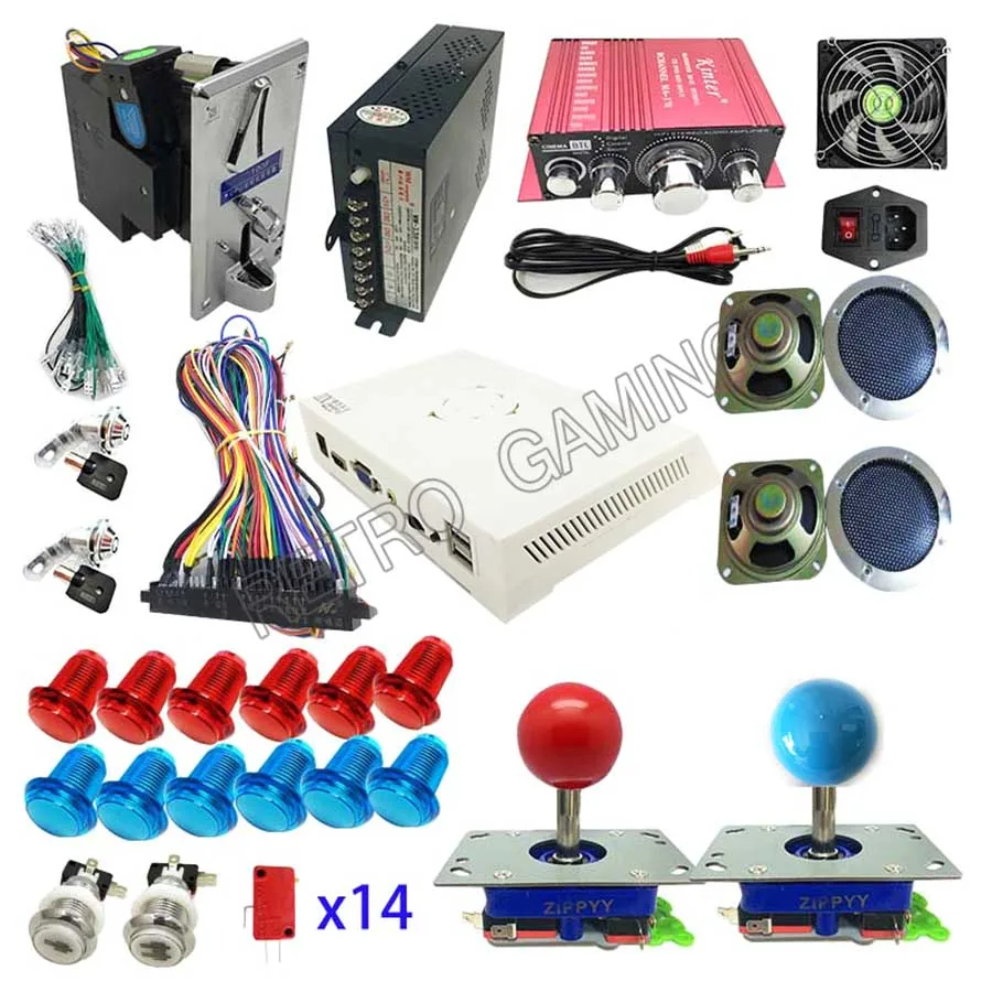 DIY Jamma полный комплект 3D Pandora XII 3188 в 1 с 53 шт. 3D игры светодиодный джойстик для аркадных монет oprate Видео игровой автомат