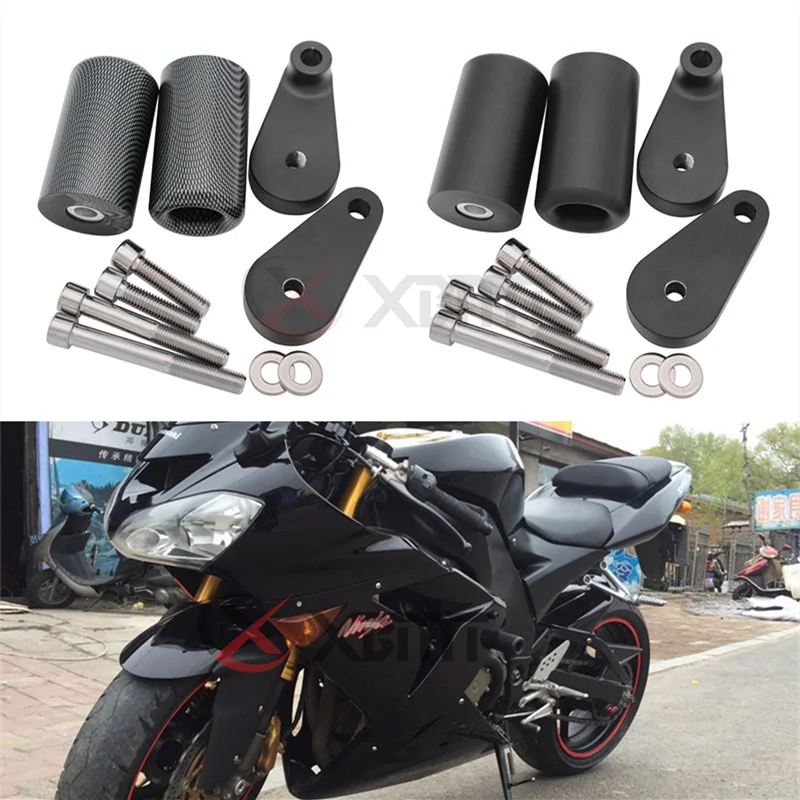 Неразрезанные слайдеры рамы мотоцикла защита от падения для Kawasaki Ninja ZX 10R ZX10R 2004