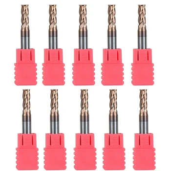 

Promotion! 10Pcs 6mm 4 Flute Carbide End Mills CNC Milling Cutter Milling Slotting Profiling Face Mill Spiral Bits