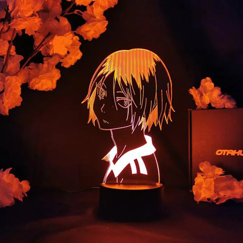 Haikyu! Ночной светильник с аниме Kozume Kenma лампа для Украшения в спальню ночной
