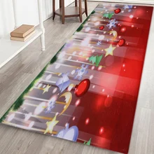 Мягкий коралловый флисовый Рождественский коврик, нескользящий моющийся коврик для пола, коврик для двери, домашний декор, орнамент, Новинка