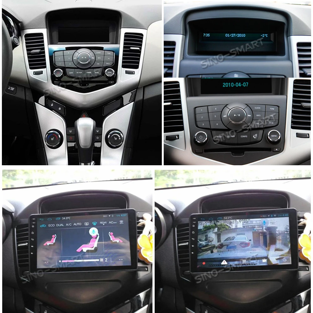 SINOSMART 2.5D IPS/QLED экран автомобильный GPS навигатор плеер для Chevrolet Cruze/Daewoo Lacetti 2008 15 48EQ
