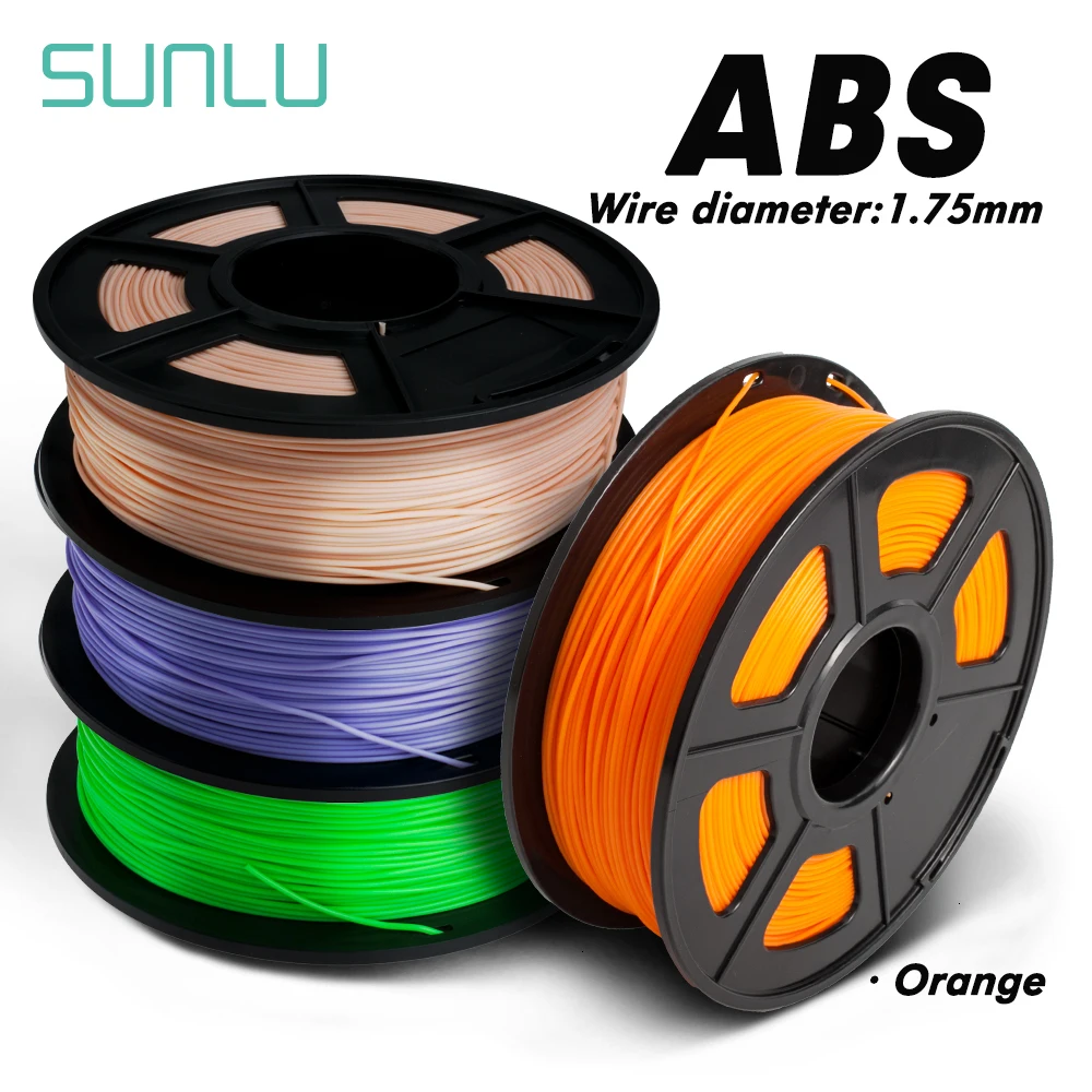 SUNLU ABS 3D нити для 3D-принтеры и детского рисунка 3d ручка 1,75 мм 1 кг с катушкой Пластик ABS нити с упаковочной коробкой