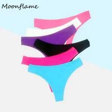 Moonflme, 5 шт./лот, сексуальные стринги, хлопковое женское нижнее белье, стринги, 87181