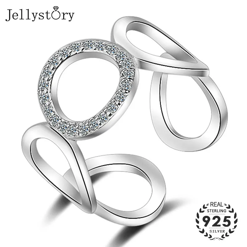 Модное Открытое кольцо Jellystory из серебра 925 пробы ювелирные изделия с