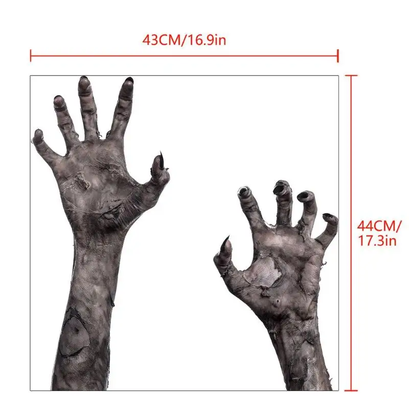 5 Styles Double-sided Visual Wall Sticker Waterproof Removable Paster Halloween Home Festival Decoration Essential Supplies