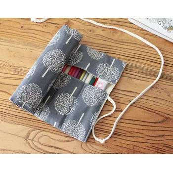 

1 Pc Rolling Pencil Bag Creative Universal 48 Slots Roller Bind Pencil Holder Pencil Pouch for Workshop Office