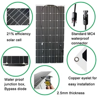 DGSUNLIGHT-Panneau Solaire Portable, Cellules à Plaque, Silicium Allin MonocBN, Flexible, 100W, 200W, 12V, 18V, 800W 5