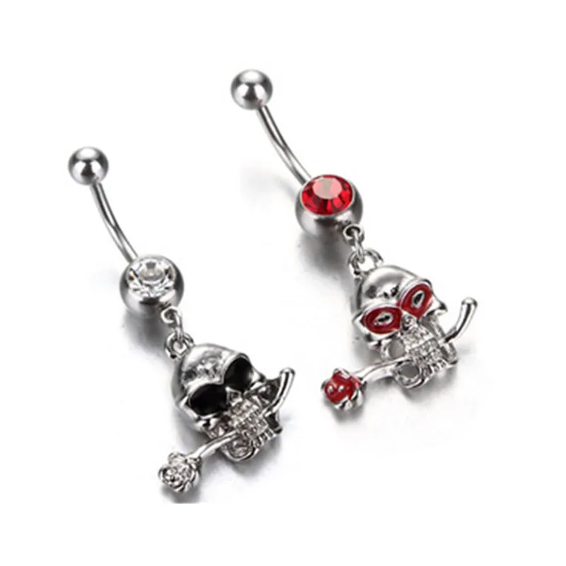 Stainless Steel Crystal Heart Belly Button Piercing Dangle Fashion Navel Piericng Ring Animal Piercing Jewelry 1PC piercing jewelry belly button piercings body piercing jewelry body jewelry