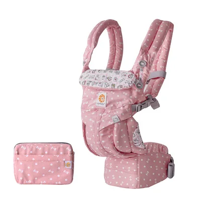 pink kitty Регулируемый 0-36 м эргономичный Детский рюкзак для переноски, портативный детский слинг, обертка из хлопка OMNI 360, сумка-кенгуру для новорожденных - Цвет: pink kitty