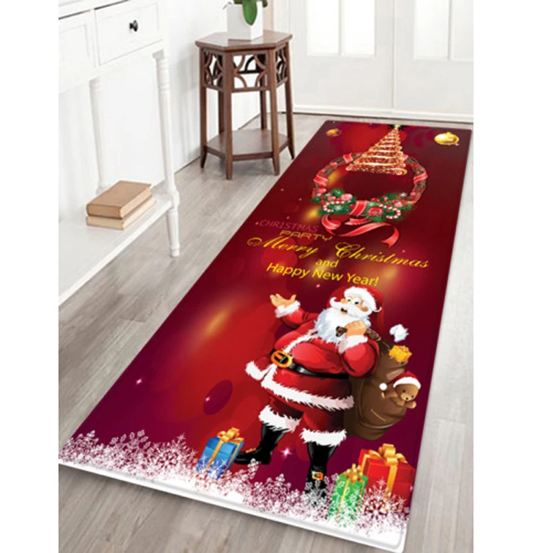 3D Рождественский Санта-Клаус, Противоскользящий коврик для кухонной комнаты, декоративный фланелевый ковер, 5 размеров - Габаритные размеры: Santa Claus