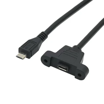 

Micro Cable Extension w/ Screw For Data Exchange File Transfer Practical Durable 30cm Male to Female