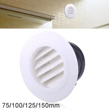 Plastic Round Air Exhaust Vent  Louver Grille Cover Wall Ventilation Inlet Outlet For Bathroom Kitchen Exterior Wall Air Vent
