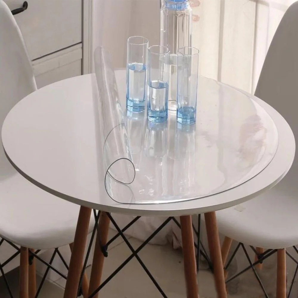 50*120CM Roll Clear Ultra-Transparent PVC Fabric Soft Glass Cloth Waterproof Crystal DIY Craft Decor Protective