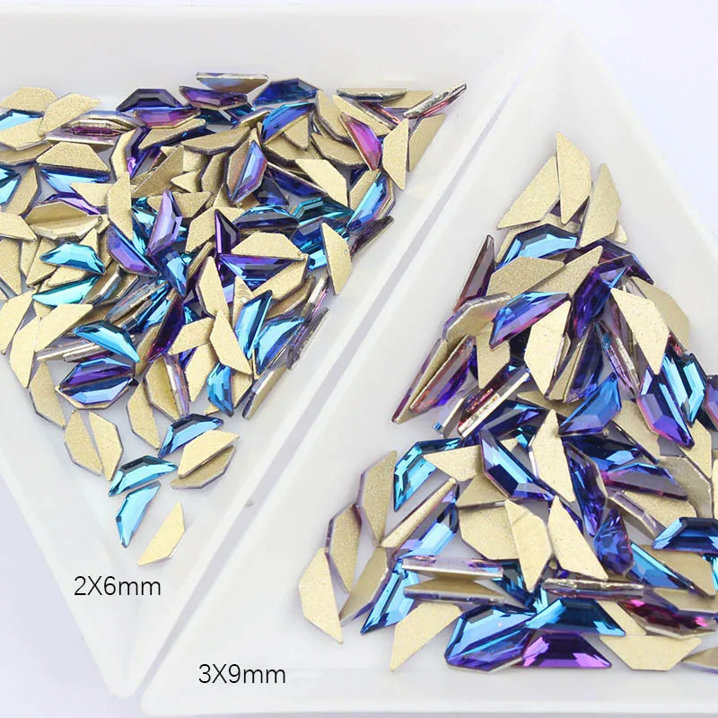 T-shaped-3D-nail-art-rhinestone-flat-bottom-crystal-stone-30-100-pieces-7-color-DIY