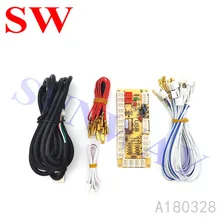 1 шт. аркадные игры; usb энкодер ПК для джойстика+ 5Pin кабель+ 4,8 мм Кабели+ светодиодный Cales для аркадной игры Автомобильный плеер аксессуары часть