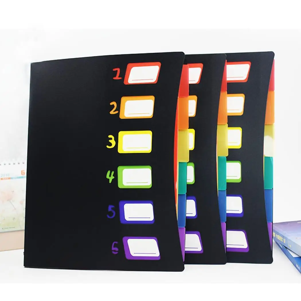 

Expanding File Folders Paper Organizer School Office Document Holder Solid 6 Pockets A4 31.5 25cm/12.4 10inch