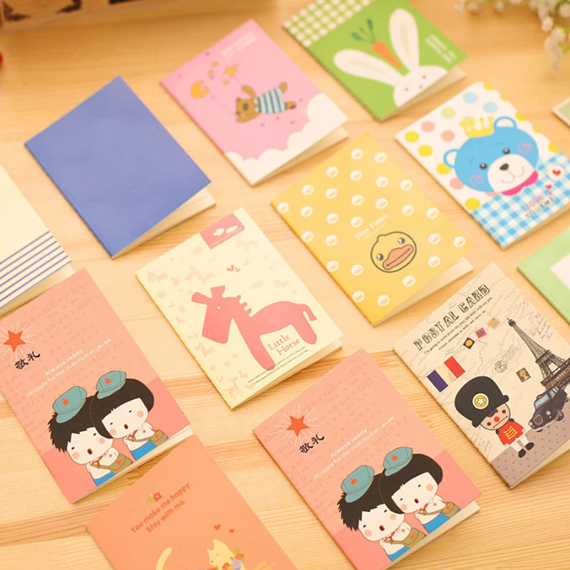 

1pcs/lot Cute Cartoon Handmade Mini Diary Notebook Stationery student supplies Soft Face Copy