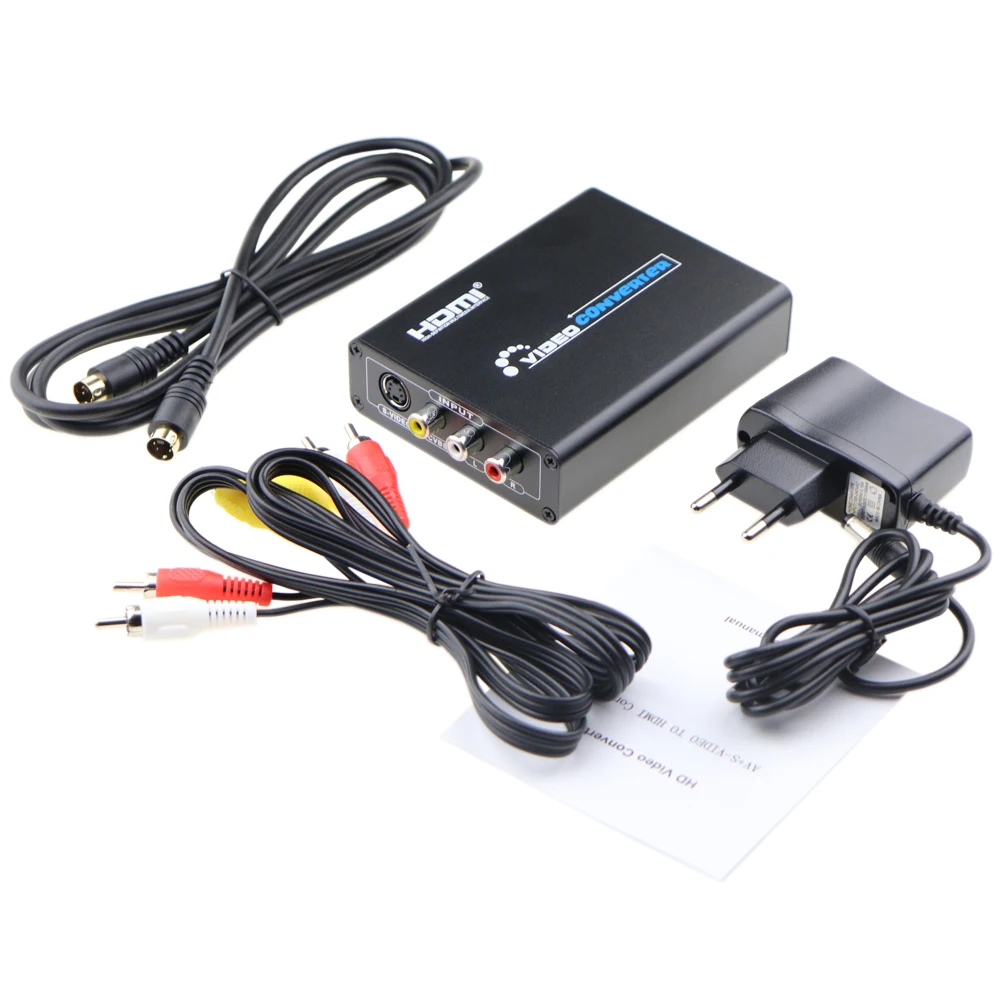 3RCA AV CVBS Композитный S-Video R/L аудио в HDMI конвертер адаптер Поддержка 720 P/1080 P для PS2 PS3 NES SNES nintendo 64 HDTV