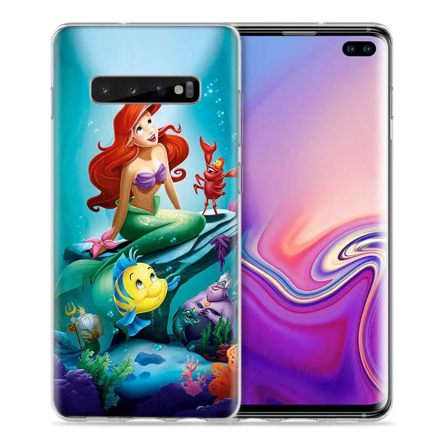 Чехол с русалочкой для samsung Galaxy Note 10 S10 5G S10e S8 S9 S7 8 9 J4 J6 Plus силиконовый чехол для телефона Schale