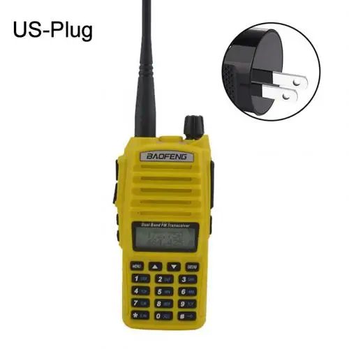 BaoFeng UV-82 рация 5 Вт 128Ch двухдиапазонный УКВ 136-174 МГц 400-520 МГц Портативный Baofeng UV82 Ham Радио Baofeng 82 - Цвет: Yellow US