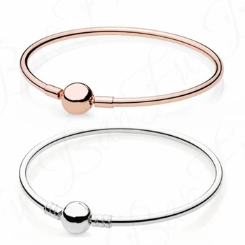 

Baofu New 925 Sterling Silver Bracelet With Round Head Thread Signature Without Thread Suitable For Ladies Bracelet DIY Jewelry