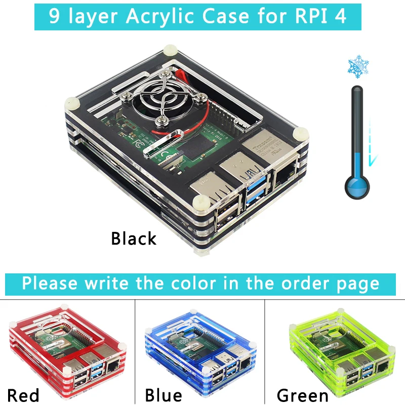 Комплект для игр Raspberry Pi 4 Model B Великобритания 64 ГБ 32 SD карта акриловый чехол