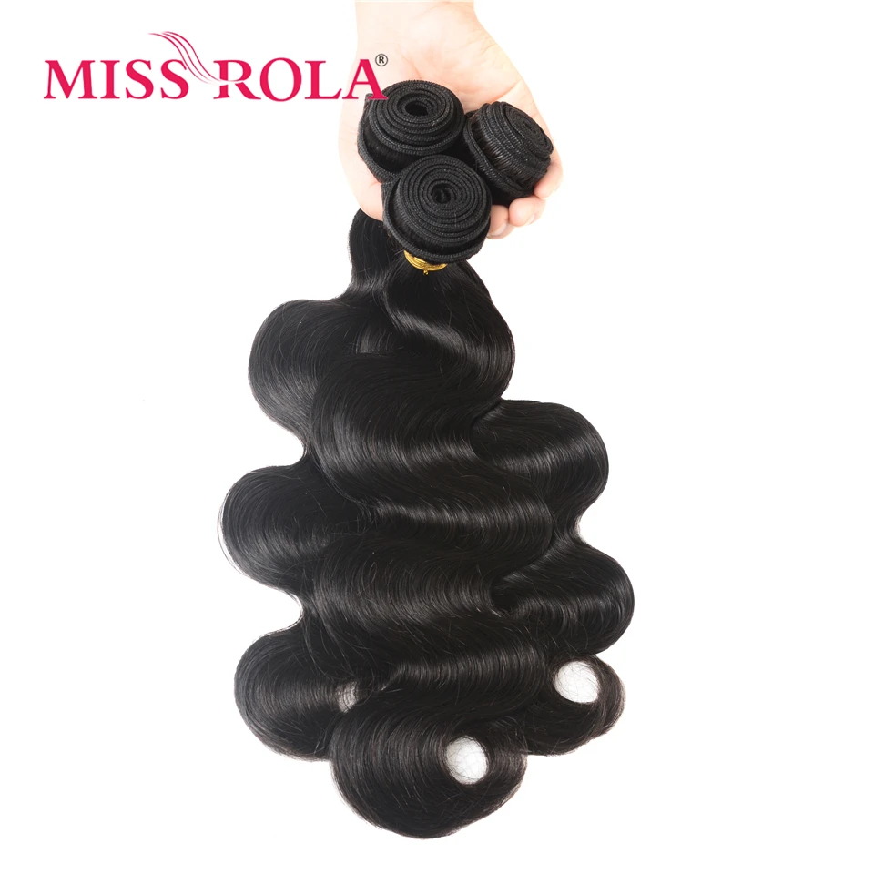 Miss Rola Brazilian Body Wave Hair Bundles Natural Color Hair Remy 100% Human Hair Extension 8-30 Inch Body Wave Hair Weaves