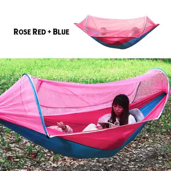 

260*140CM 2 Person Portable Camping Outdoor Hammock with Mosquito Net Swing Sleeping Lightweight Travel Bed for Hiking Camp