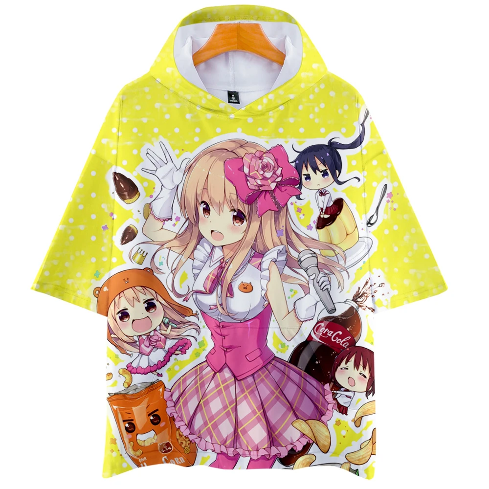 Himouto! Футболка с капюшоном коротким рукавом летняя | Женская одежда