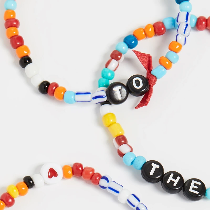 Shinus 6 шт./партия браслет «Радуга» женские браслеты с надписью «Love» Diy Pulseras богемные Красочные Модные ювелирные изделия летние пляжные