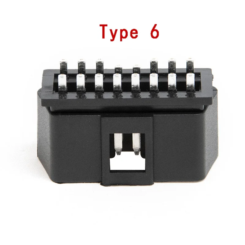 6 типов 16 PIN OBD2 Мужской автомобиль/Грузовики разъем OBDII J1962 разъем проводка для диагностического инструмента DIY оболочки - Цвет: Type6