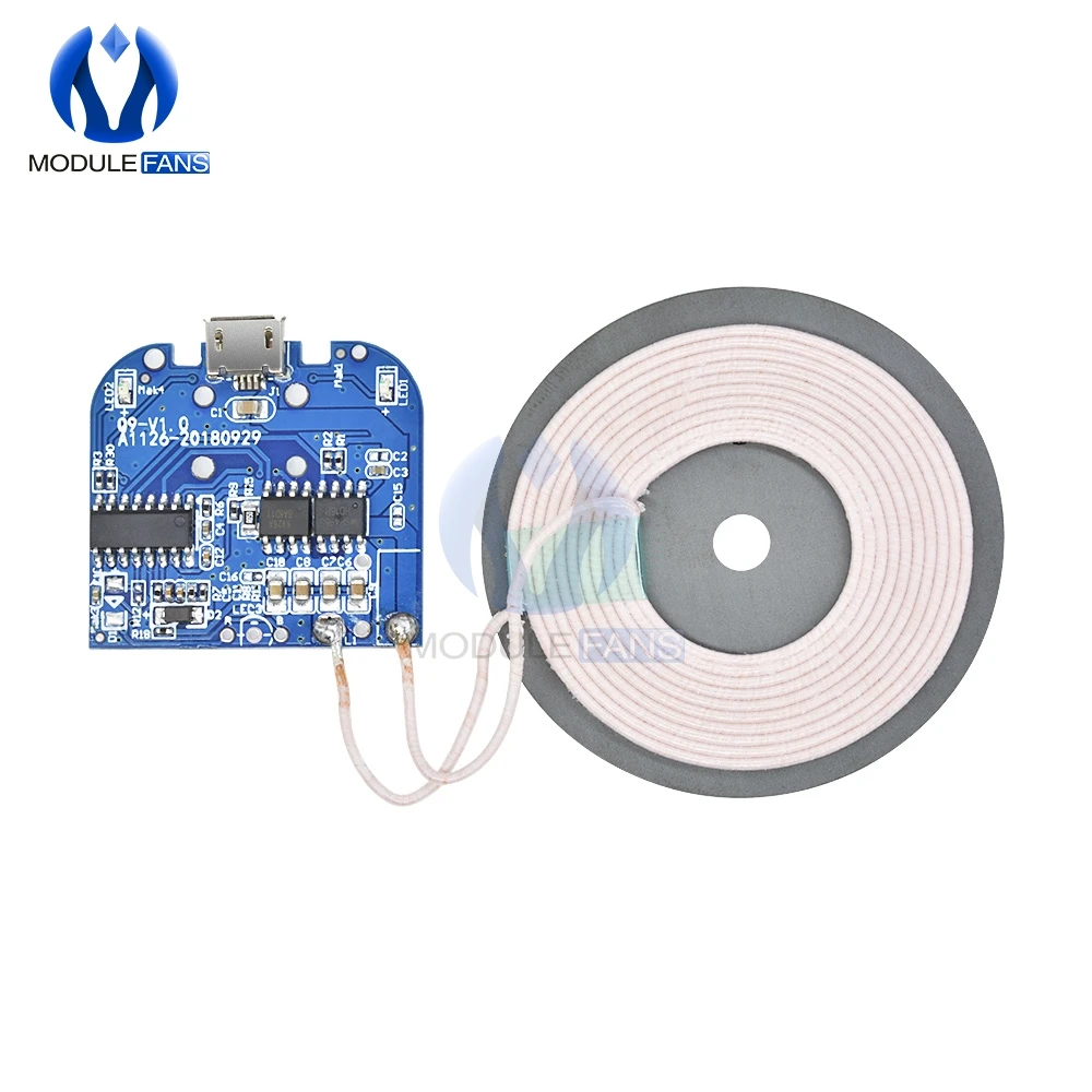 Standard für Qi Wireless Charging Sender Ladegerät Modul für Micro USB Handy Ladegerät Board DC 5V 10W Diy elektronische