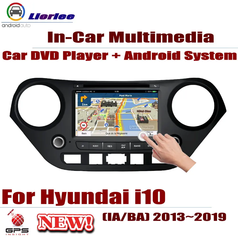 

Автомобильный мультимедийный DVD-плеер для Hyundai i10 (IA/BA) 2013-2019 Android GPS-навигация DSP стерео радио Видео Аудио головное устройство 2din