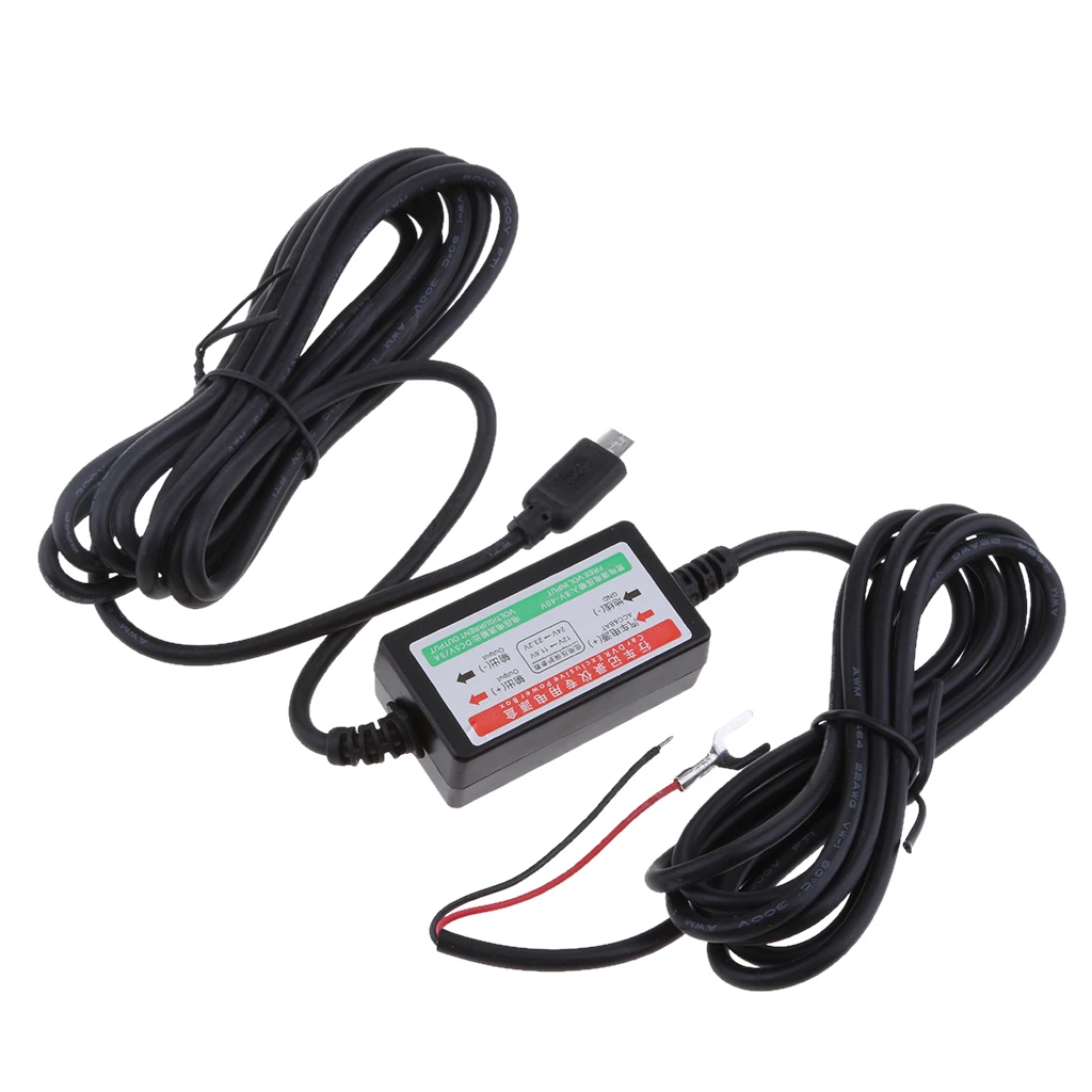 Micro USB Cable Car Charger For Camera Recorder DVR Exclusive Power Box 3A