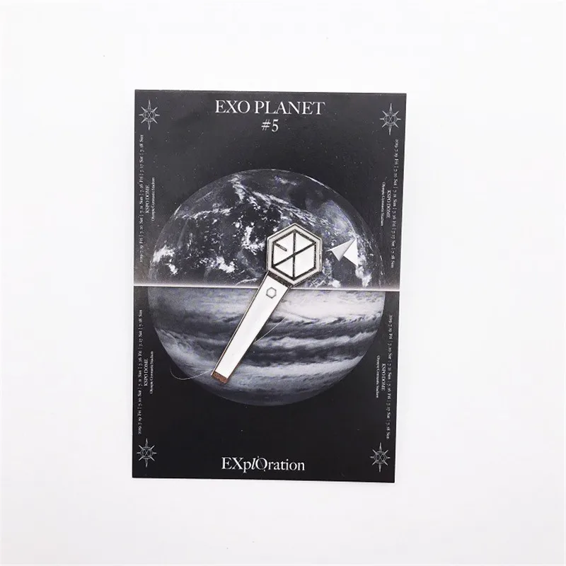 EXO Planet 5 разведка изысканные концертные значки Броши Булавки сумка аксессуары XIUMIN SUHO LAY BAEKHYUN CHEN CHANYEOL KAI SEHUN - Окраска металла: a