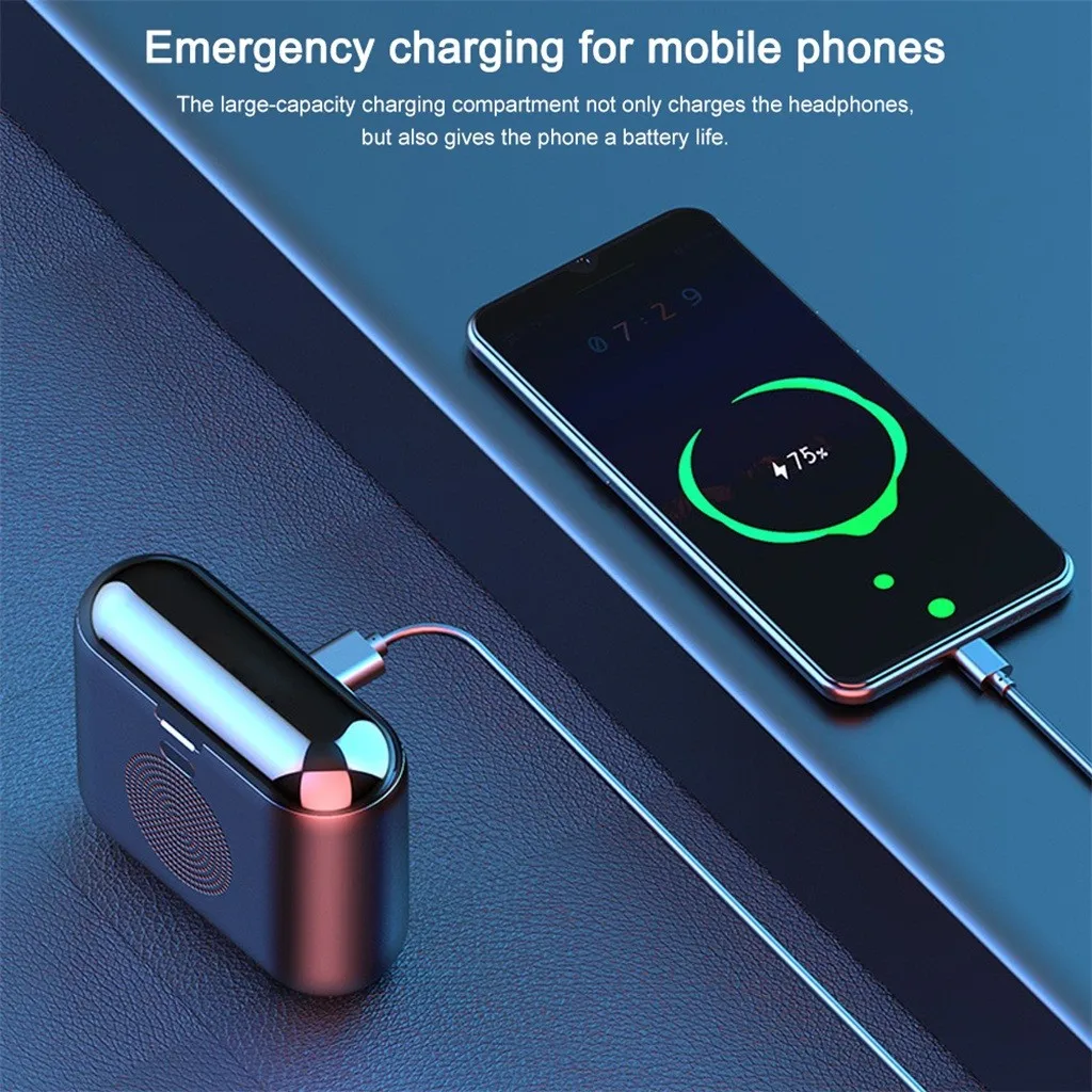 Twins Touch Bluetooth 5 наушники спортивные стерео Беспроводная гарнитура 6D звук динамик# T2