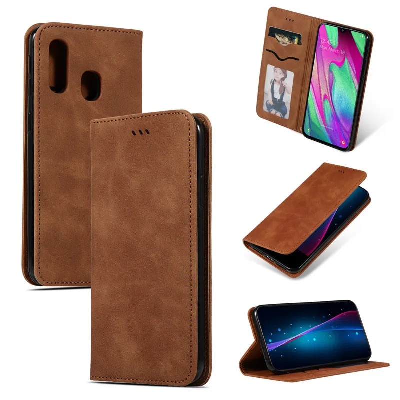 Чехол-бампер для samsung Galaxy A40, флип-чехол из искусственной кожи, чехол-книжка для samsung A40, чехол для телефона samsung Galaxy A40