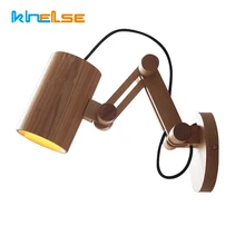 Деревянная стена в современном стиле лампы из дуба простые домашние светильники бра 90-260 в проходу гостиная спальня прикроватная тумбочка твердый деревянный настенный светильник