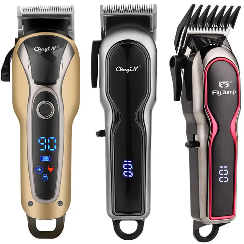Hair-Clipper Professional Barber Powerful Electric Rechargeable Men LCD 49 Adults Kids