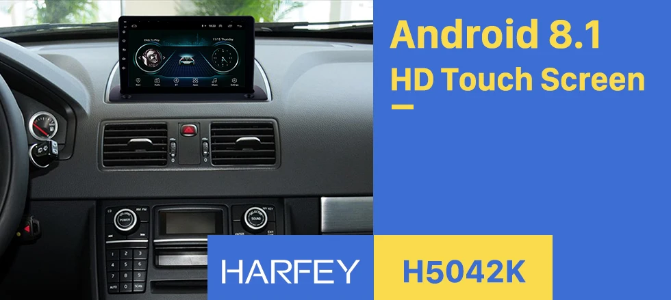 Harfey более высокая версия 2 din ram 2GB rom 32GB GPS автомобильный радиоприёмник Android 8,1 для Volvo XC90 2004- " Автомобиль wifi SWC Зеркало Ссылка